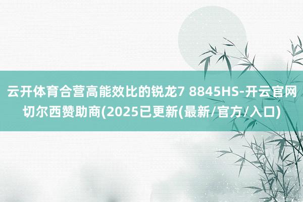 云开体育合营高能效比的锐龙7 8845HS-开云官网切尔西赞助商(2025已更新(最新/官方/入口)