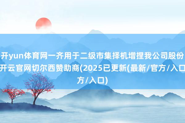 开yun体育网一齐用于二级市集择机增捏我公司股份-开云官网切尔西赞助商(2025已更新(最新/官方/入口)