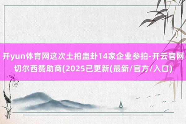 开yun体育网这次土拍蛊卦14家企业参拍-开云官网切尔西赞助商(2025已更新(最新/官方/入口)